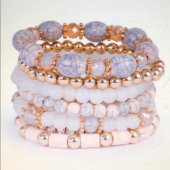 Jewelry - Natural Multibead Stackable Bracelets